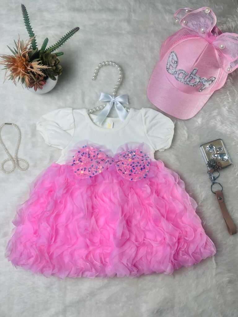 Baby Girl Pink Sequin Butterfly Tutu Dress