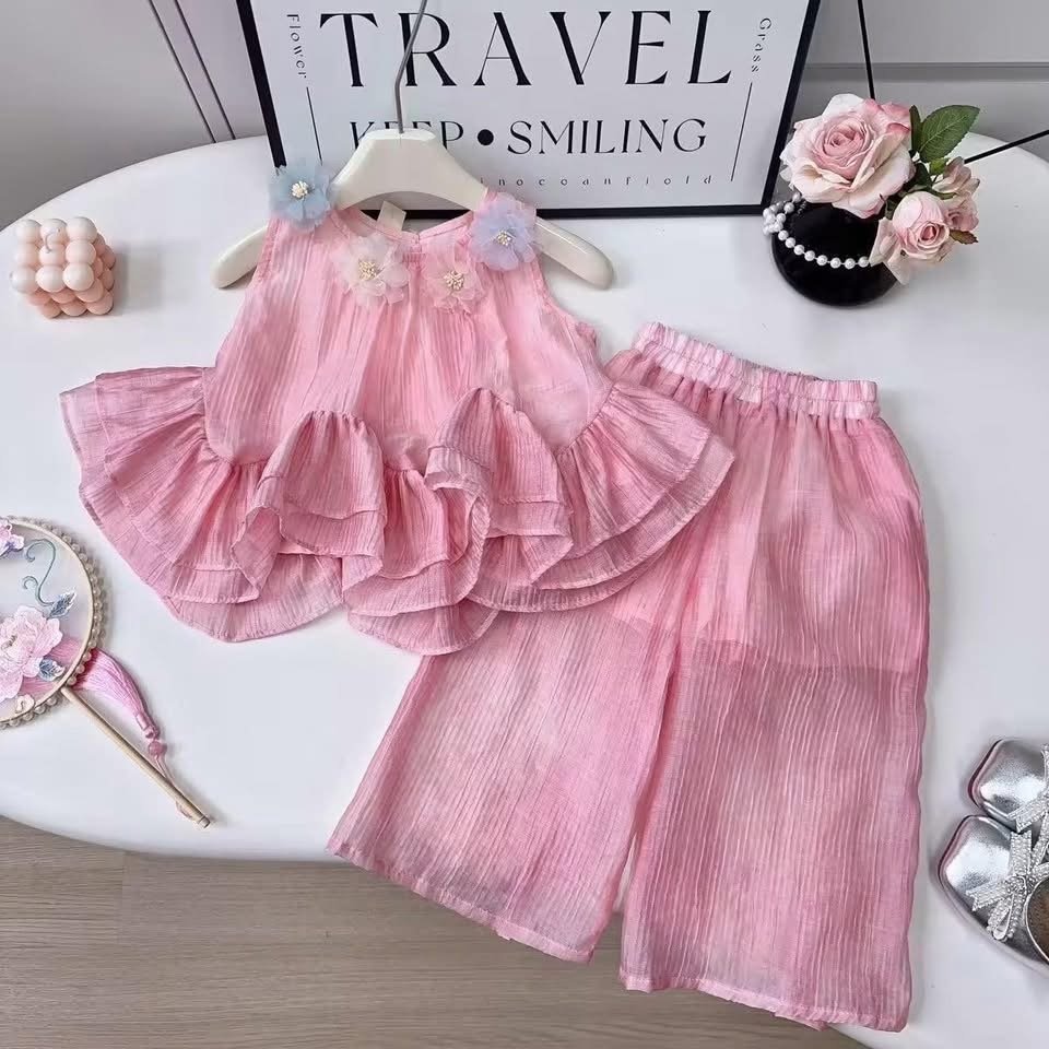 fashionable pink cord dress